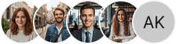 Multiple investor profile avatars on Falcon Anlagics trading review block